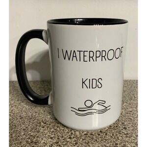 I Waterproof Kids Mug Coffee Tea Cup Gift Swim Coach